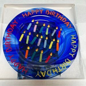 Jan R. Mitchell NIB St. Croix Virgin‎ Islands Happy Birthday Plate Colorful